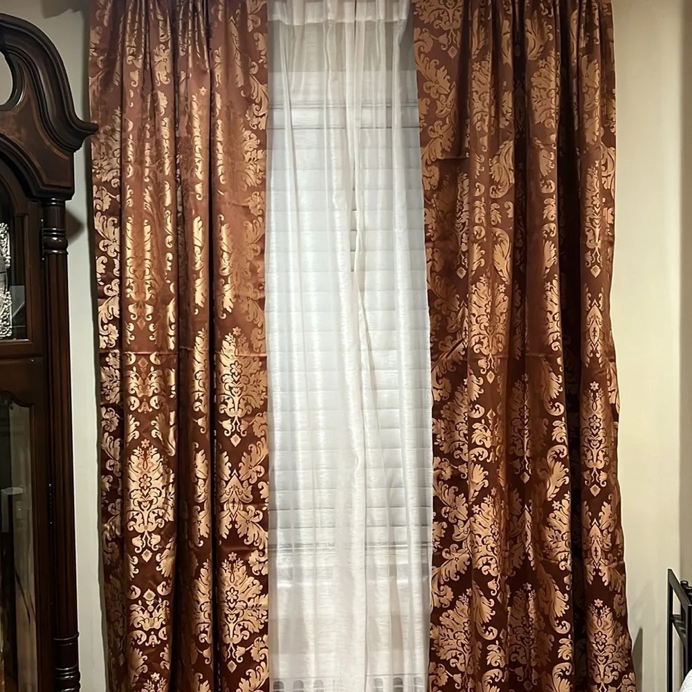 Croscill Home Curtains beautiful & rich! Color is rust & gold